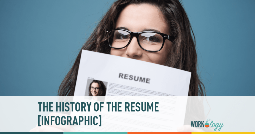 Infographic with the History of the Resume
