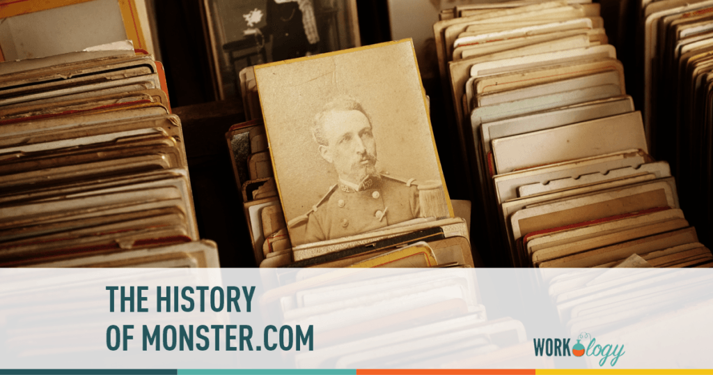 Infographic with the History of Monster.com