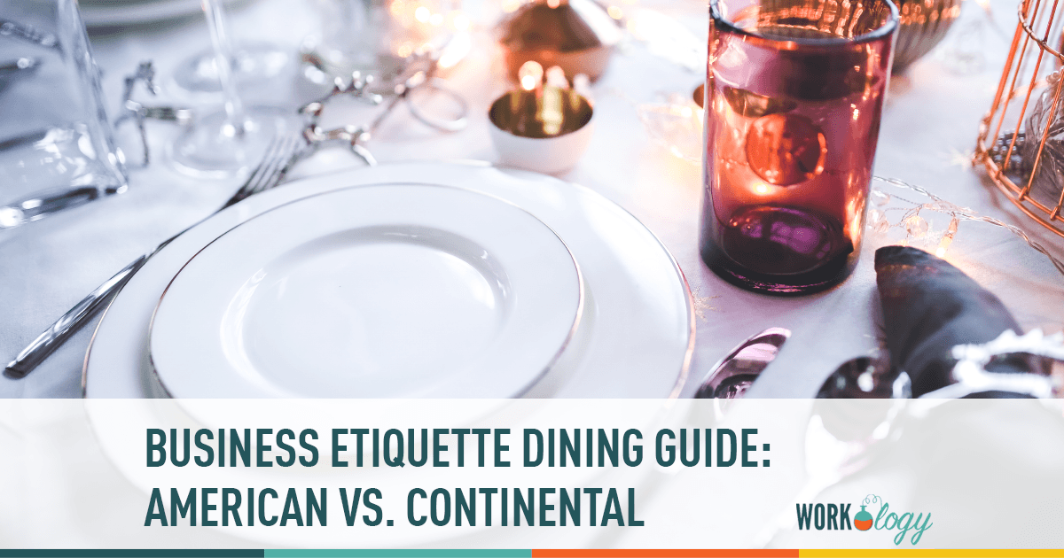 business etiquette, business dining, american, continental