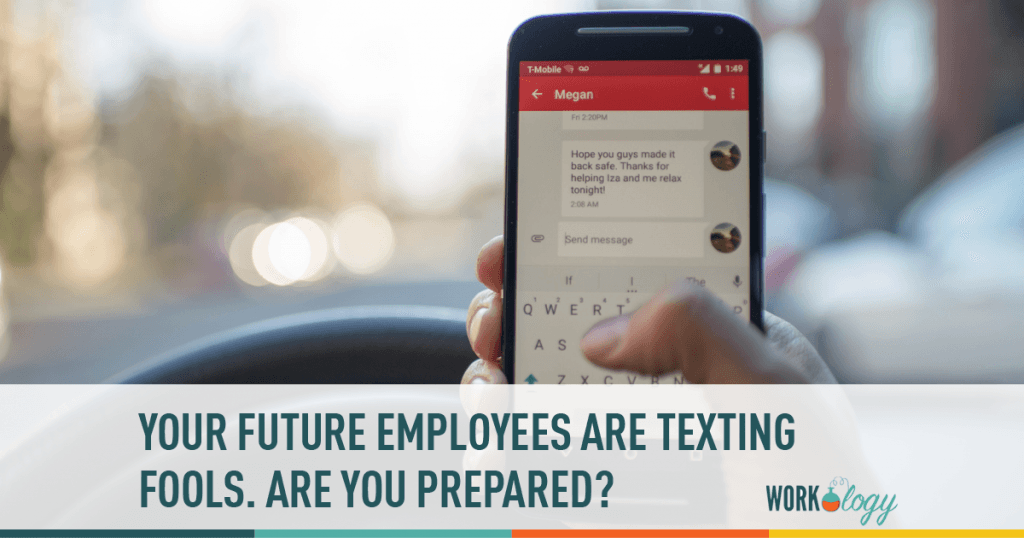 employee, texting, communication, workplace