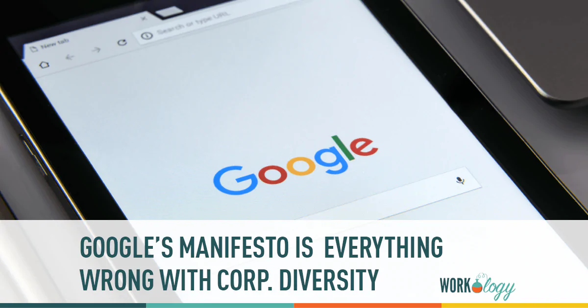 google memo, google diversity manifesto, google diversity, corporate diversity