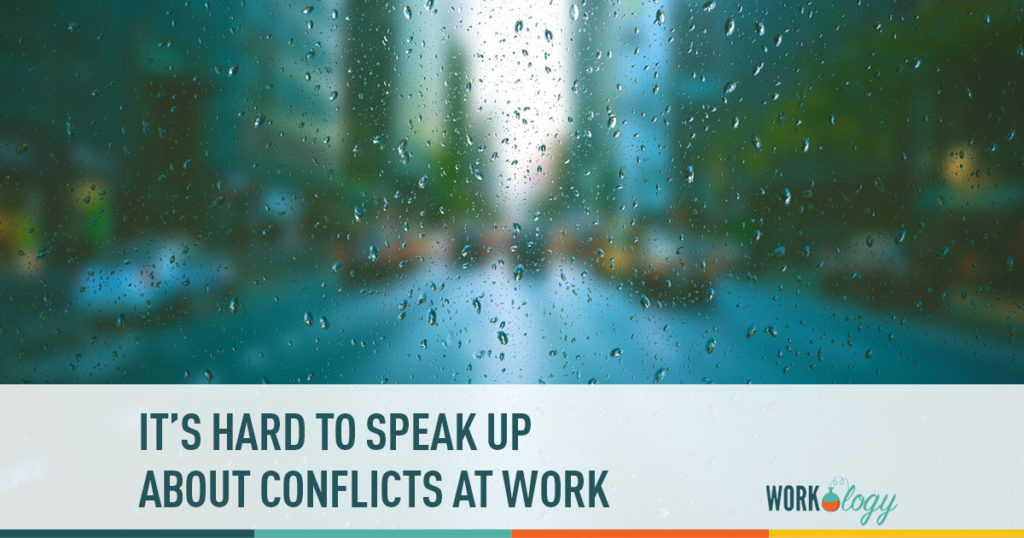it's hard to speak up about conflicts at work