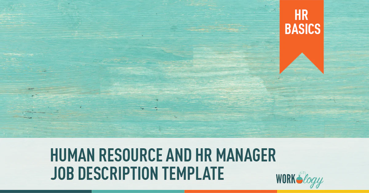 human resource manager job description template HR human resources